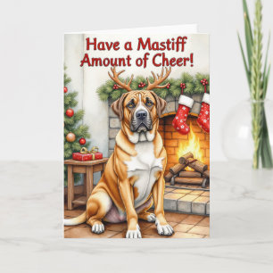 Bullmastiff Lustige Weihnachtsgrüße Karte