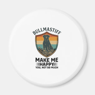 Bullmastiff Mach mich glücklich Hund Shield Retro Magnet