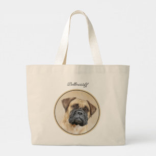 Bullmastiff Malerei Fawn Red Sable Niedlich Hunde Jumbo Stoffbeutel