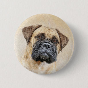 Bullmastiff-Malerei - Niedliche Original Dog Art Button
