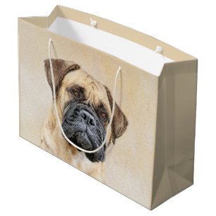 Bullmastiff-Malerei - Niedliche Original Dog Art Große Geschenktüte