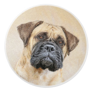 Bullmastiff-Malerei - Niedliche Original Dog Art Keramikknauf
