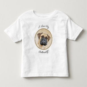 Bullmastiff-Malerei - Niedliche Original Dog Art Kleinkind T-shirt