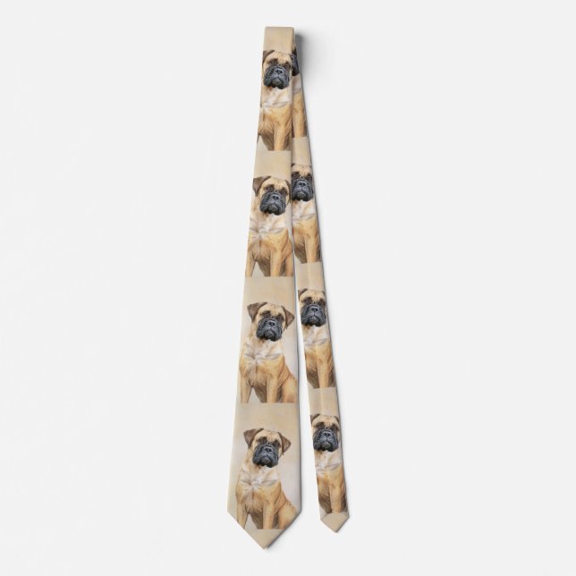 Bullmastiff-Malerei - Niedliche Original Dog Art Krawatte (Vorderseite)