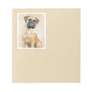 Bullmastiff-Malerei - Niedliche Original Dog Art Notizblock