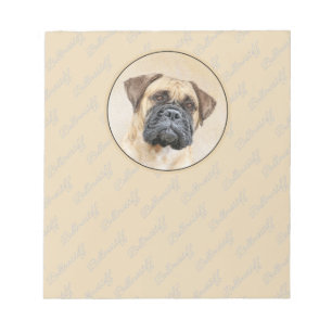Bullmastiff-Malerei - Niedliche Original Dog Art Notizblock