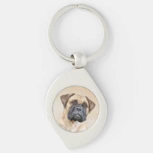 Bullmastiff-Malerei - Niedliche Original Dog Art Schlüsselanhänger