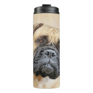 Bullmastiff-Malerei - Niedliche Original Dog Art Thermosbecher