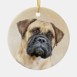 Bullmastiff-Malerei - Niedliche Original Hunde-Kun Keramik Ornament