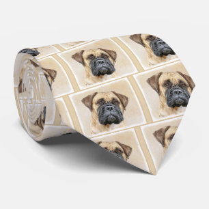 Bullmastiff-Malerei - Niedliche Original Hunde-Kun Krawatte