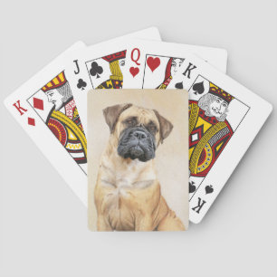 Bullmastiff-Malerei - Niedliche Original Hunde-Kun Spielkarten