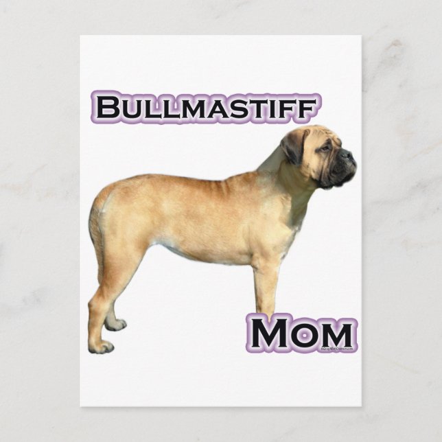 Bullmastiff-Mama 4 Postkarte (Vorderseite)