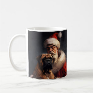 Bullmastiff mit dem Weihnachtsmann Festive Weihnac Kaffeetasse
