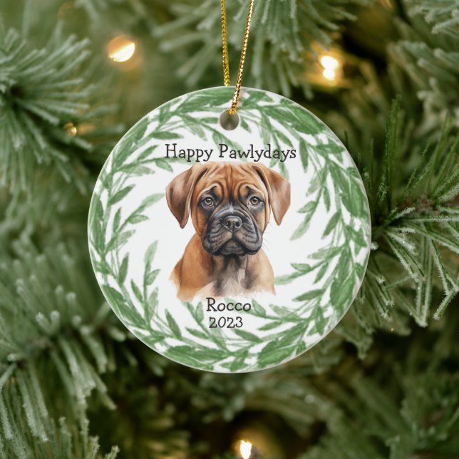 Bullmastiff Monogram Weihnachtsschmuck (Baum)