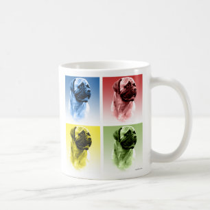 Bullmastiff Pop Art Kaffeetasse