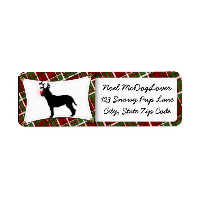 Bullmastiff Reindeer Christmas (Vorne)