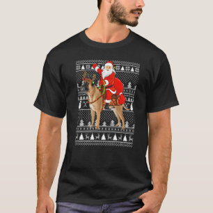 Bullmastiff Santa Riding Bullmastiff Ugly Christm T-Shirt