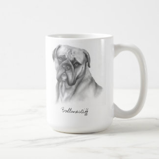 Bullmastiff schuf als Bleistift-Zeichnen Kaffeetasse