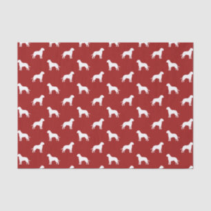 Bullmastiff Silhouetten Muster Rot Seidenpapier