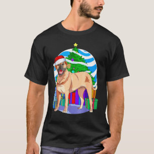 Bullmastiff Süßer Weihnachtsmann Weihnachtsbaum De T-Shirt