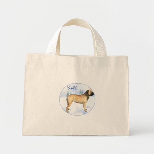 Bullmastiff Weihnachten Bag Mini Stoffbeutel (Vorne)