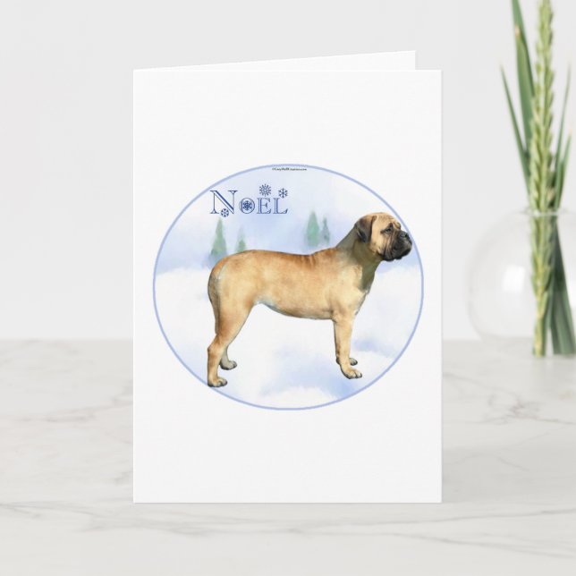 Bullmastiff Weihnachten Weihnachtskarte (Vorderseite)