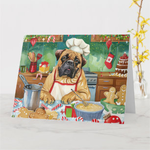 Bullmastiff-Weihnachtsbäckerei: Festliches Weihnac Karte