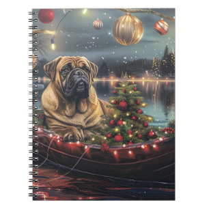 Bullmastiff Weihnachtsfest Reise Notizblock