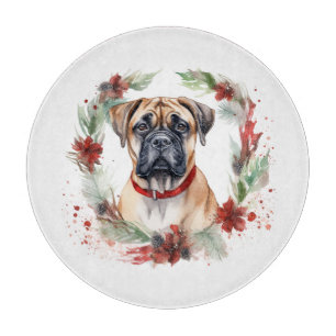 Bullmastiff Weihnachtsmann Festliche Jungfrau Schneidebrett