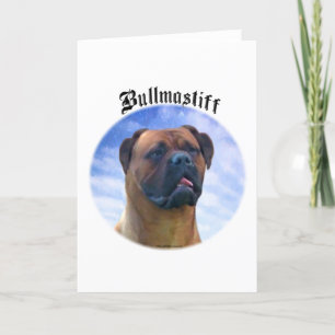 Bullmastiff Wolken Feiertagskarte