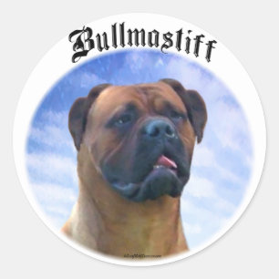 Bullmastiff Wolken Runder Aufkleber