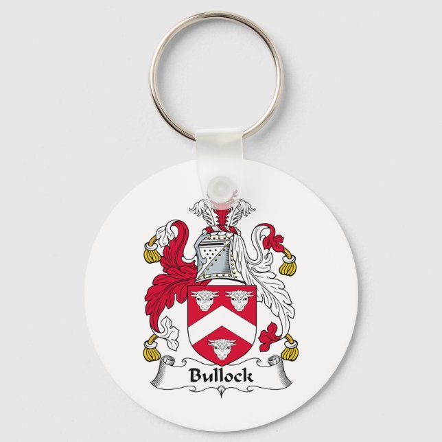 Bullock-Familienwappen Schlüsselanhänger (Vorderseite)