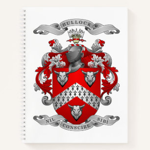 Bullock Wappen Spiral Notebook Notizbuch