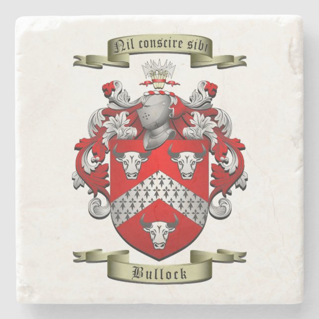 Bullock-Wappen Steinuntersetzer (Vorderseite)