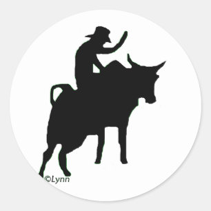 Bullrier 2 runder aufkleber