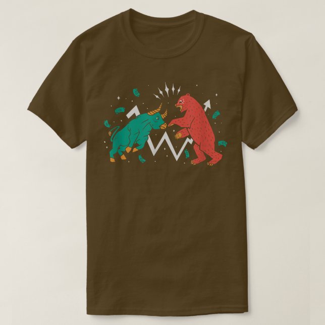 Bulls Bears Stock Market T-Shirt (Design vorne)