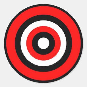 BULLS EYE-Aufkleber Runder Aufkleber