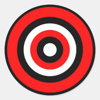 BULLS EYE-Aufkleber Runder Aufkleber