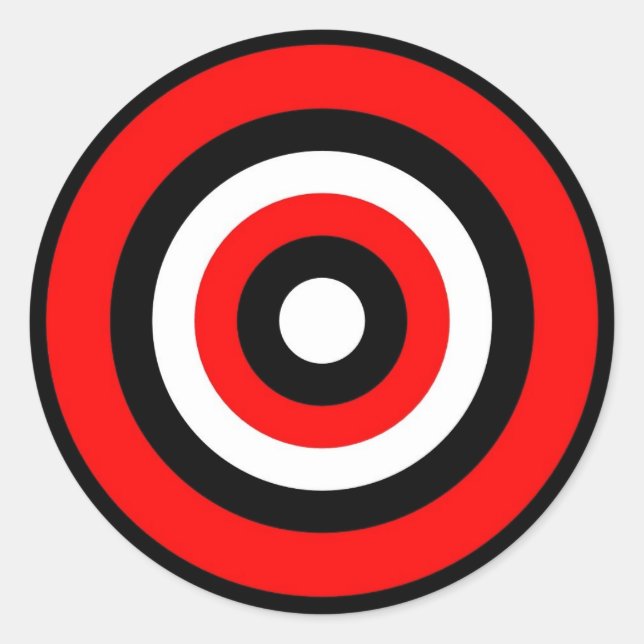BULLS EYE-Aufkleber Runder Aufkleber (Vorderseite)