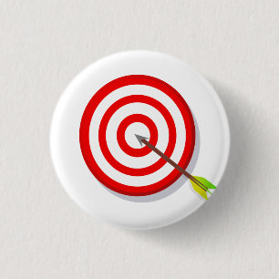 Bull's Eye Dart Board Button
