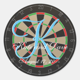 Bulls eye Dartboard 3d Monogram Dart Gastgeschenk  Runder Aufkleber