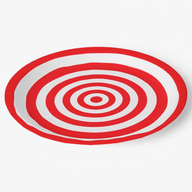 Bull's Eye-Süßigkeit, Zielthema Pappteller (Schrägansicht)