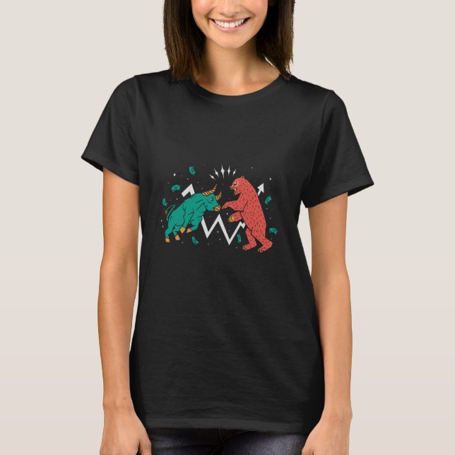 Bulls Vs Bears Stock Market T-Shirt (Vorderseite)