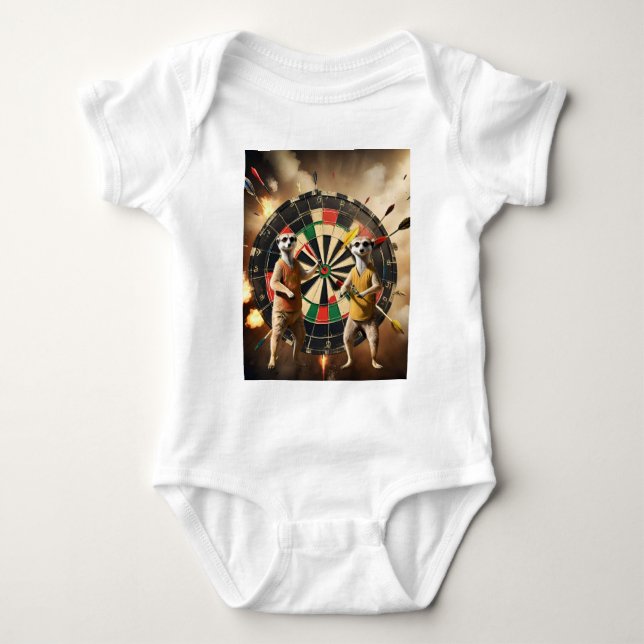 Bullseye Burrow: Meerkat Dart League, Baby Strampler (Vorderseite)
