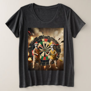 Bullseye Burrow: Meerkat Dart League, Große Größe T-Shirt