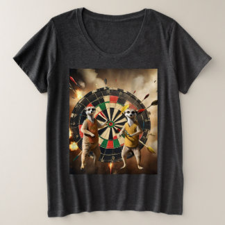 Bullseye Burrow: Meerkat Dart League, Große Größe T-Shirt
