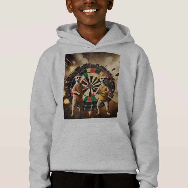 Bullseye Burrow: Meerkat Dart League, Hoodie (Vorderseite)