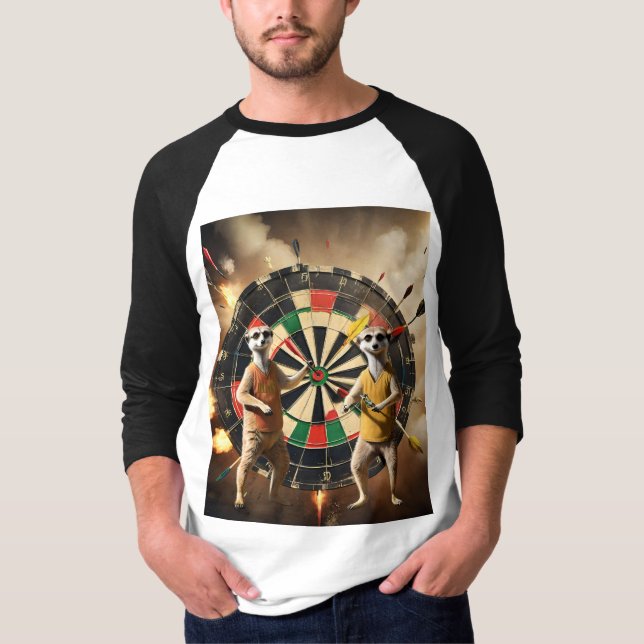 Bullseye Burrow: Meerkat Dart League, T-Shirt (Vorderseite)