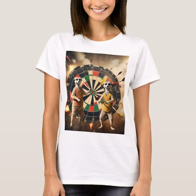 Bullseye Burrow: Meerkat Dart League, T-Shirt (Vorderseite)