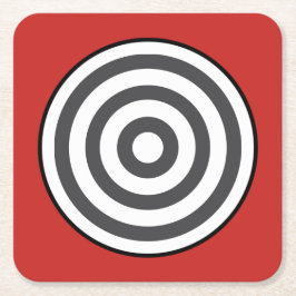 Bullseye Circle - Square Untersetzer